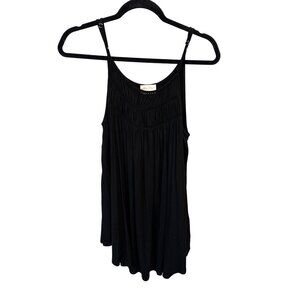 Allie Rose Tunic Cami Top Size Small Sleeveless Smocked Lace Scoop Neck Summer